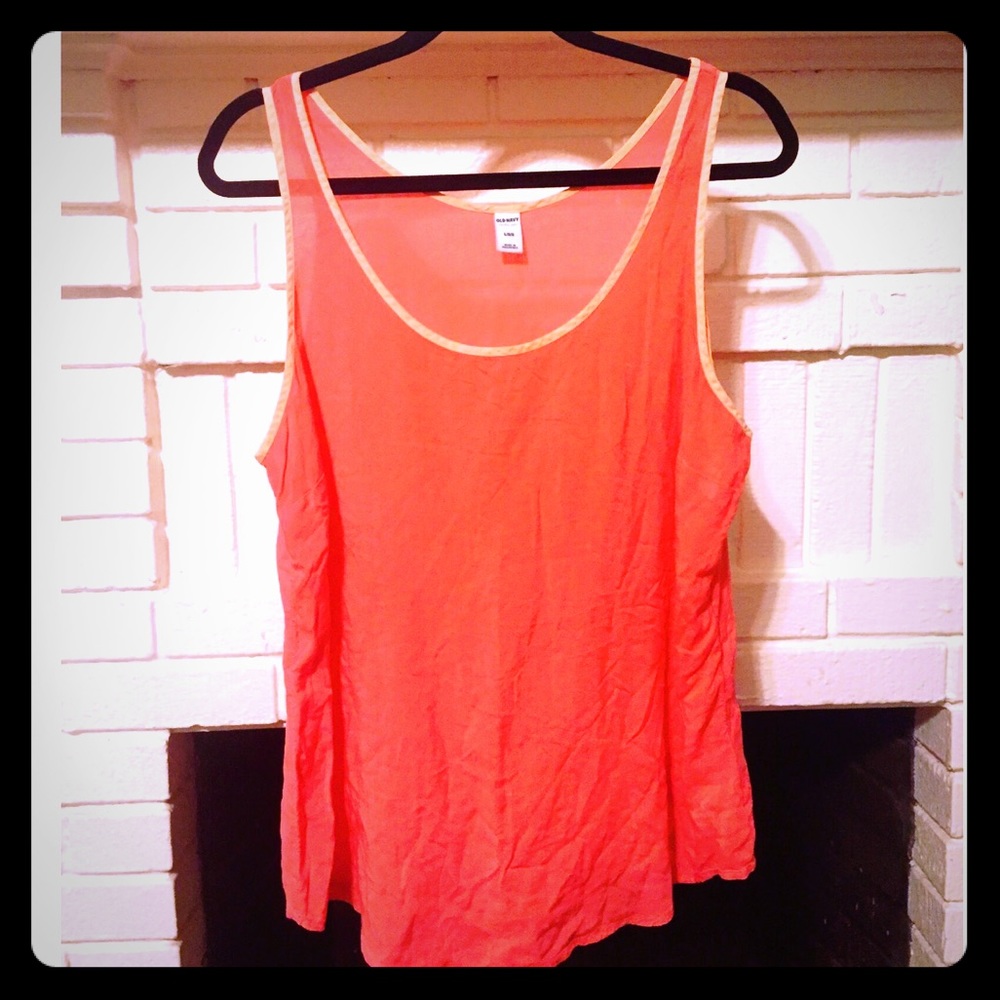 Coral Flowy Tank